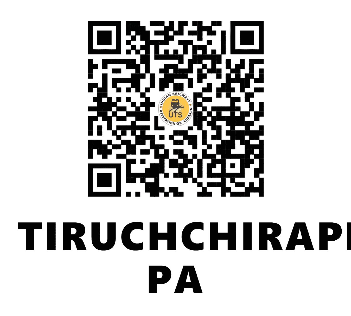 UTS QR Code for TIRUCHCHIRAPPALLI PA - TPE (SR - TAMIL NADU)